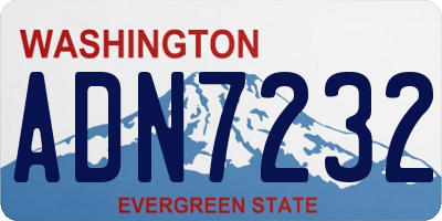 WA license plate ADN7232