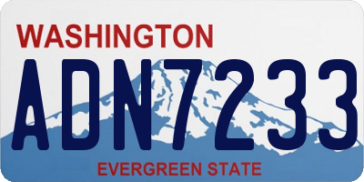 WA license plate ADN7233