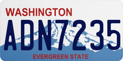 WA license plate ADN7235