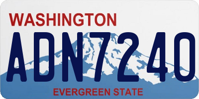 WA license plate ADN7240