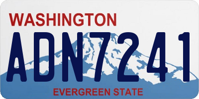 WA license plate ADN7241