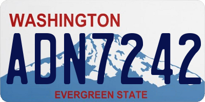 WA license plate ADN7242