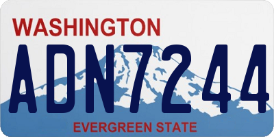 WA license plate ADN7244