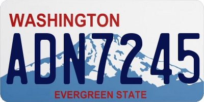 WA license plate ADN7245
