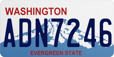 WA license plate ADN7246