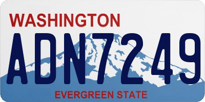 WA license plate ADN7249