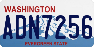WA license plate ADN7256