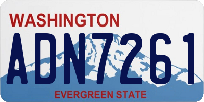 WA license plate ADN7261