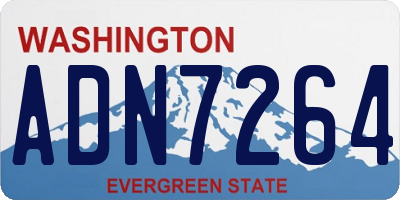 WA license plate ADN7264
