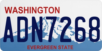 WA license plate ADN7268