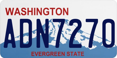 WA license plate ADN7270