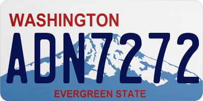 WA license plate ADN7272