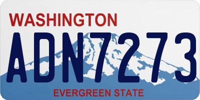 WA license plate ADN7273