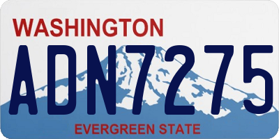WA license plate ADN7275