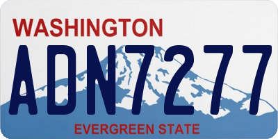 WA license plate ADN7277