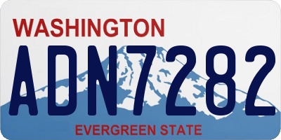WA license plate ADN7282