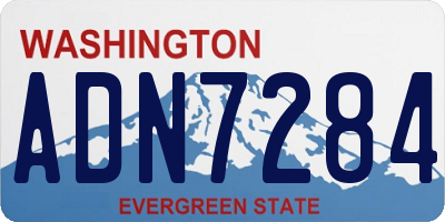 WA license plate ADN7284