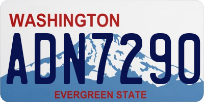 WA license plate ADN7290