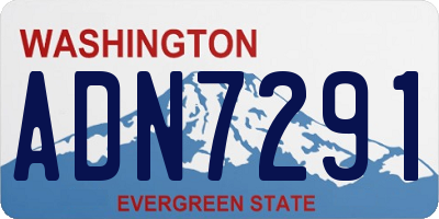 WA license plate ADN7291