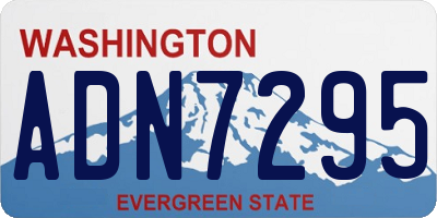 WA license plate ADN7295