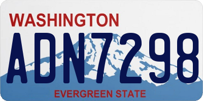 WA license plate ADN7298