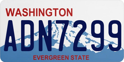 WA license plate ADN7299