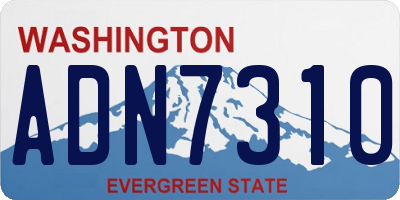 WA license plate ADN7310