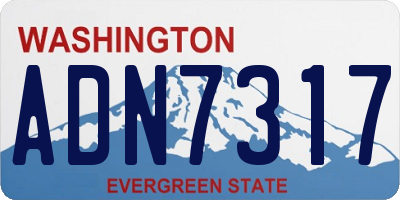 WA license plate ADN7317