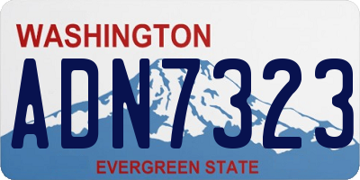 WA license plate ADN7323