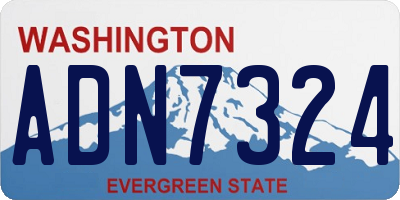 WA license plate ADN7324