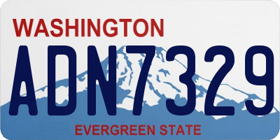 WA license plate ADN7329