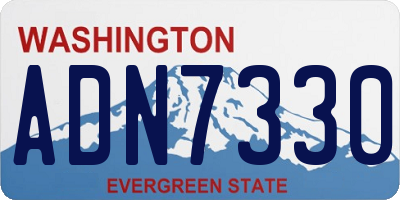 WA license plate ADN7330