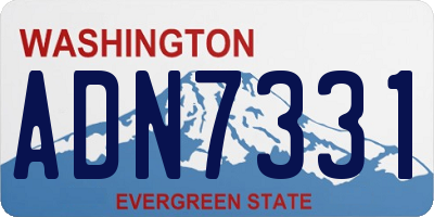 WA license plate ADN7331