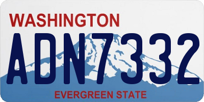 WA license plate ADN7332