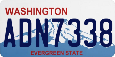 WA license plate ADN7338