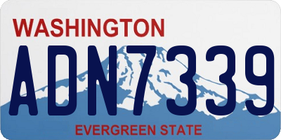 WA license plate ADN7339