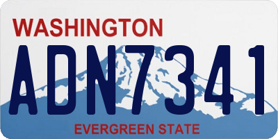 WA license plate ADN7341