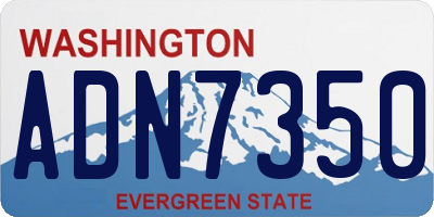 WA license plate ADN7350