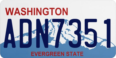 WA license plate ADN7351
