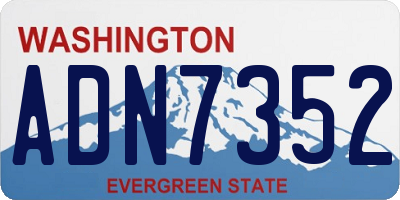 WA license plate ADN7352