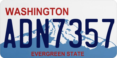 WA license plate ADN7357
