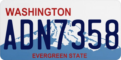 WA license plate ADN7358