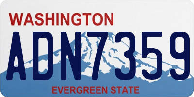 WA license plate ADN7359