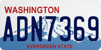 WA license plate ADN7369