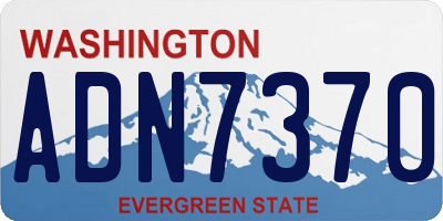 WA license plate ADN7370