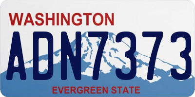 WA license plate ADN7373