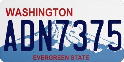 WA license plate ADN7375