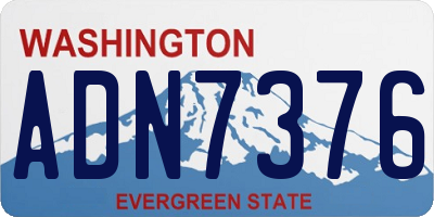 WA license plate ADN7376