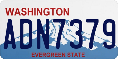 WA license plate ADN7379