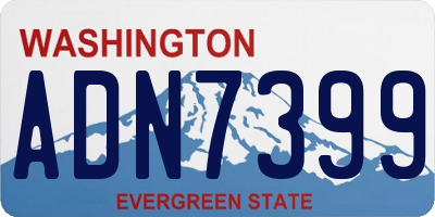 WA license plate ADN7399